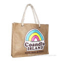 reusable eco-friendly high quality customized with padded handle jute tote bagsNew